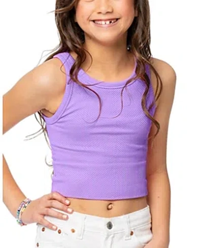 Malibu Sugar One Size Girls Chevron Sleeveless Top - Big Kid 8-14 In New Lavender