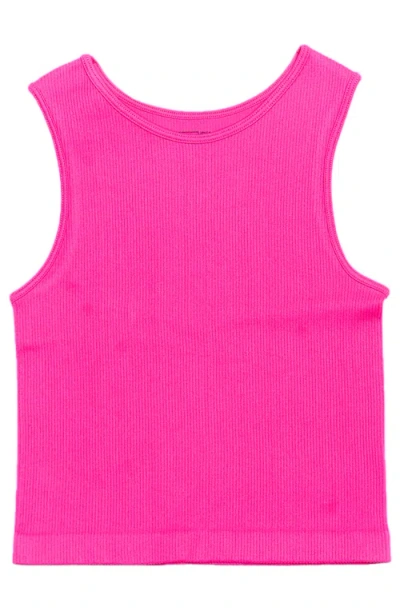 MALIBU SUGAR MALIBU SUGAR RIBBED CROP SPORTS TANK TOP