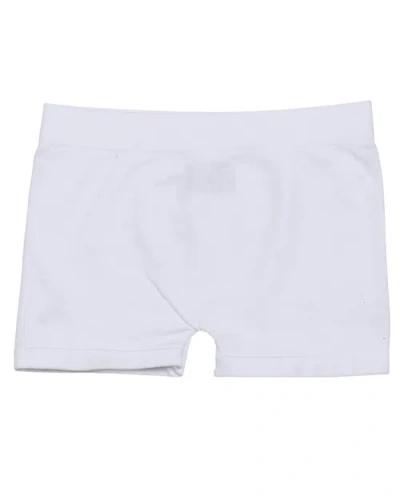 Malibu Sugar Girls' Solid Boy Shorts (4-6x) - Little Kid In White