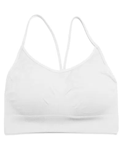 Malibu Sugar Girls' Solid Bra Cami (8-14) - Big Kid In White