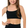 Malibu Sugar Kids'  Solid Bra Cami In Black