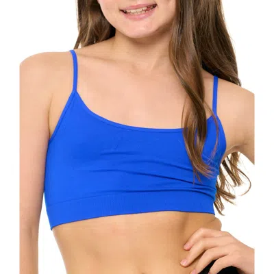 Malibu Sugar Kids'  Solid Bra Cami In Blue
