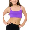 Malibu Sugar Kids'  Solid Bra Cami In Purple