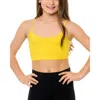 Malibu Sugar Kids'  Solid Bra Cami In Yellow