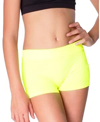 Malibu Sugar Solid Girl Boy Shorts - Big Kid 7-14 In Neon Yellow