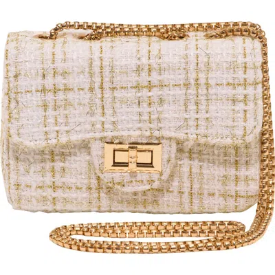 Malibu Sugar Kids'  Tweed Luxe Mini Purse Collection In White