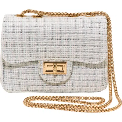 Malibu Sugar Kids'  Tweed Luxe Mini Purse Collection In White