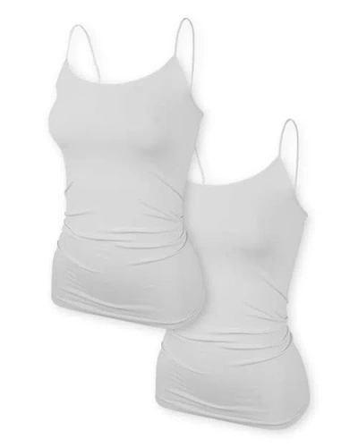 Malibu Sugar Kids'  Two Camisoles In White