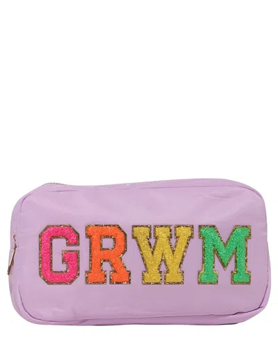 Malibu Sugar Kids' With Grwm Patch Nylon Pouch In Purple