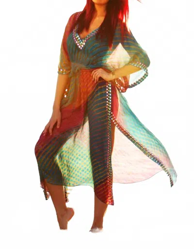 Malibutique Indian Queen Kaftan Cover Up In Lunar In Pink