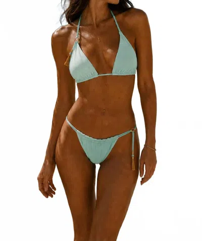 Malibutique Siren Bikini Bottom In Mint In Blue