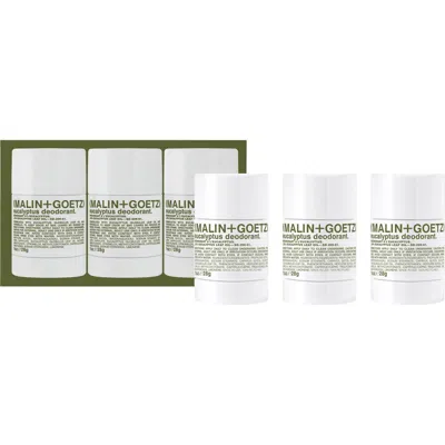 Malin + Goetz Malin+goetz Eucalyptus Deodorant Trio (nordstrom Exclusive) $45 Value In Transparent