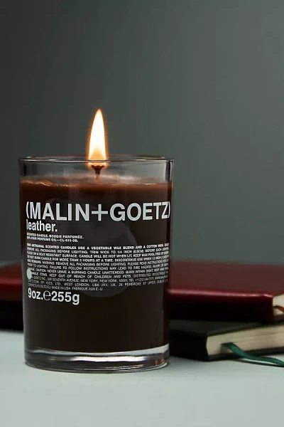 Malin + Goetz Leather Boxed Candle In Brown