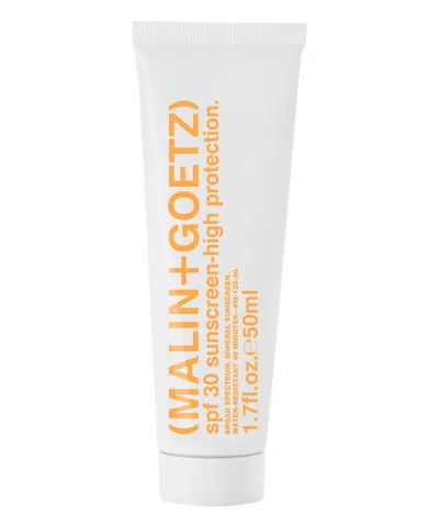 Malin + Goetz Spf 30 Mineral Sunscreen–high Protection 50 ml In White