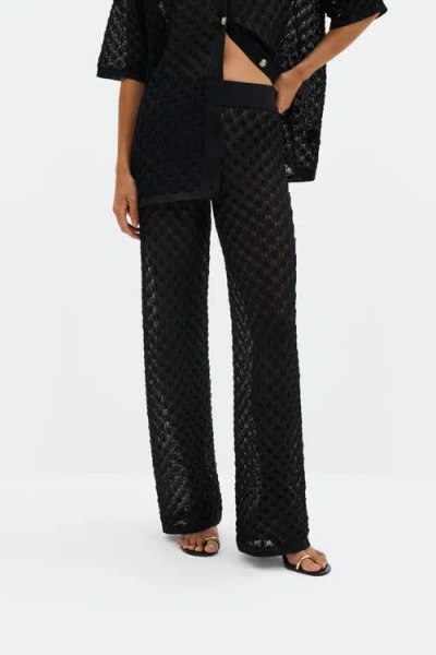 Malina Alissa Knitted Pants In Black