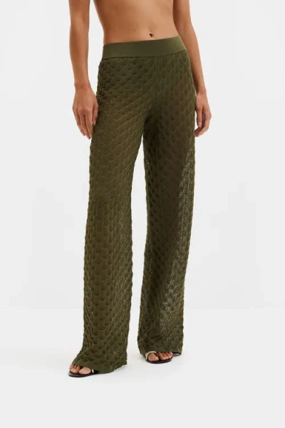 Malina Alissa Knitted Pants In Green