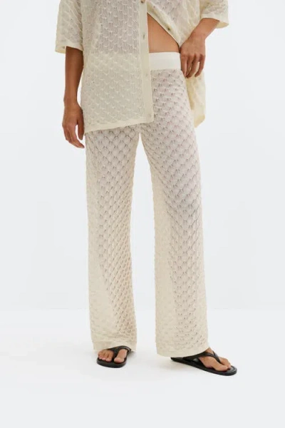 Malina Alissa Knitted Pants In Neutral