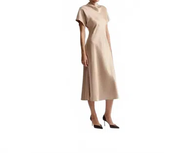 Malina Alivia Midi Dress In Champagne In Neutral
