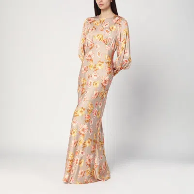 Malina Alize Long Dress With Floral Print