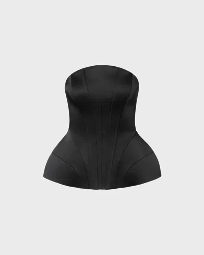 Malina Bellina Sculpted Corset Top Svart In Black