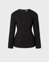 Malina Blouse Athina Tailored Long Sleeve In Black