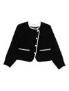 Malina Buttoned Cropped Jacket In Black