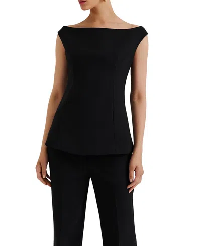 Malina Diora Half Off Shoulder Top In Black