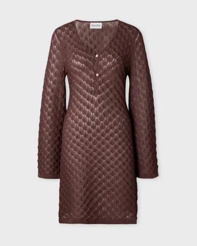 Malina Klänning Sylvie Fitted Knitted Mini Chocolate