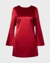 Malina Elna Bow Detailed Mini Dress In Red