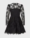 Malina Dress Leoni Lace Mini In Black