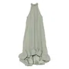 Malina Halterneck Ruffled Dress In Green