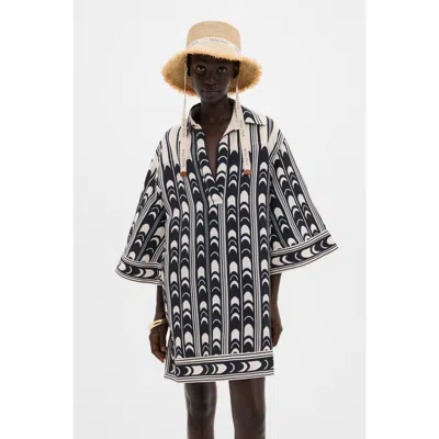 Malina Womens Arch Imogen Abstract-print Woven Mini Dress In Black