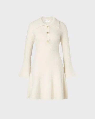 Malina Dress Emelise Aplaca Blend Knitted Mini In White