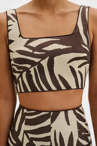 Malina Mereya Jacquard Cropped Top In Multi