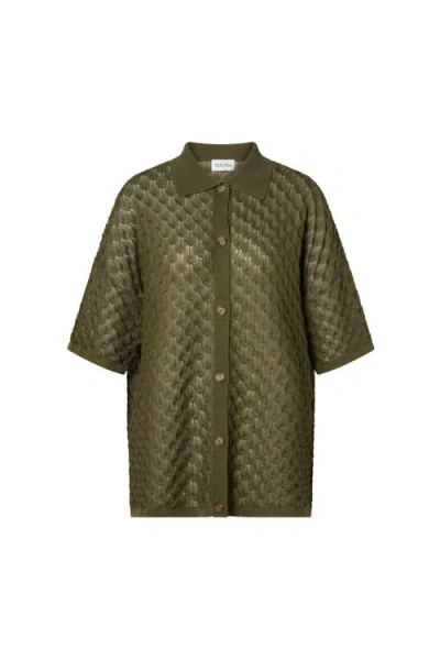 Malina Moa Knitted Shirt In Green
