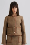 Malina Ninette Dressed Wool Jacket In Brown