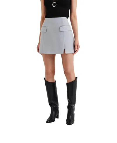 Malina Sandra Tailored Mini Skirt In Gray