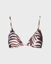 Malina Sanja Beaded Triangle Bikini Top In Multi