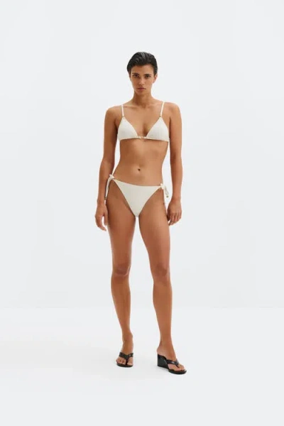 Malina Signature Tie Bikini Bottom In White