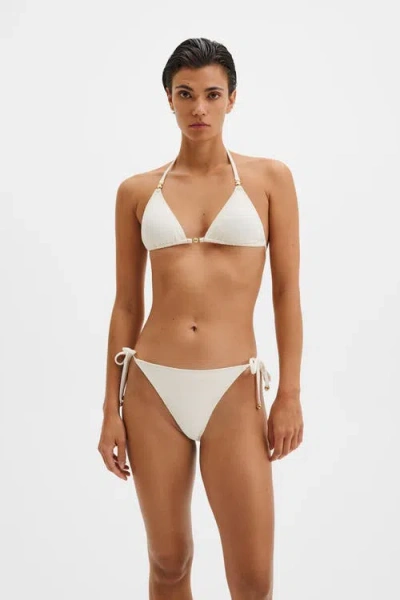 Malina Signature Triangle Bikini Top In White