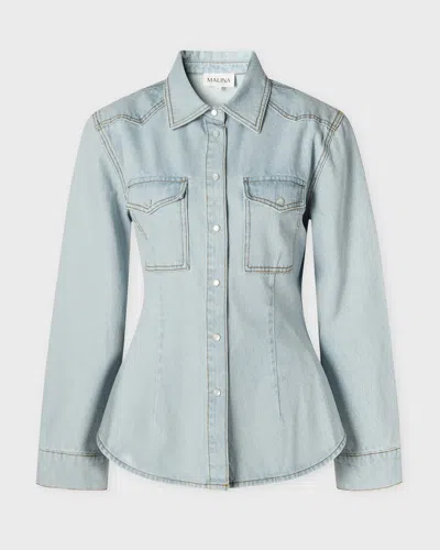 Malina Skjorta Anthea Ljusblå