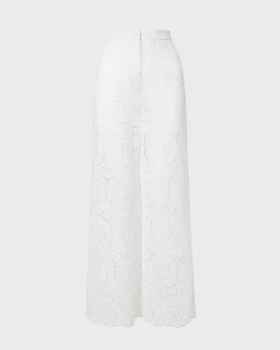 Malina Trousers Stacey Wide Lace In White