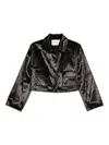 Malina Velvet Jacket In Black