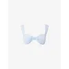 Malina Womens Pastel Blue Sirine Balconette Stretch-recycled-nylon Bikini Top In Pastel Blue