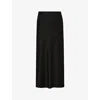 Malina Womens  Aubree High-rise Satin Midi Skirt In Black