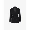 Malina Womens  Elodie Drawstring Wool-blend Blazer In Black