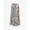 Malina Womens  Amandine Split-hem Mesh Maxi Skirt In Botanic Florals