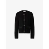 Malina Womens Carly Round-neck Button-down Wool-blend Cardigan Black In Black