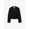 Malina Womens  Elia Cropped Wool Jacket In Black