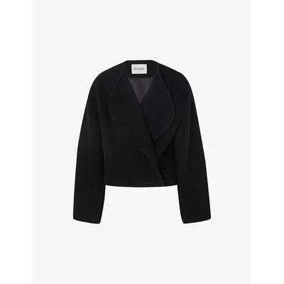 Malina Womens  Elia Cropped Wool Jacket In Black